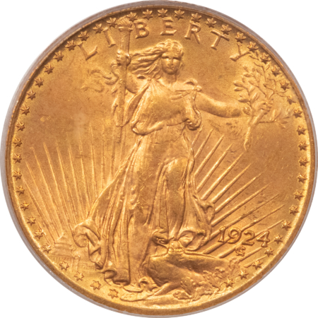 $20 1924 $20 ST GAUDENS GOLD DOUBLE EAGLE – PCGS MS-64