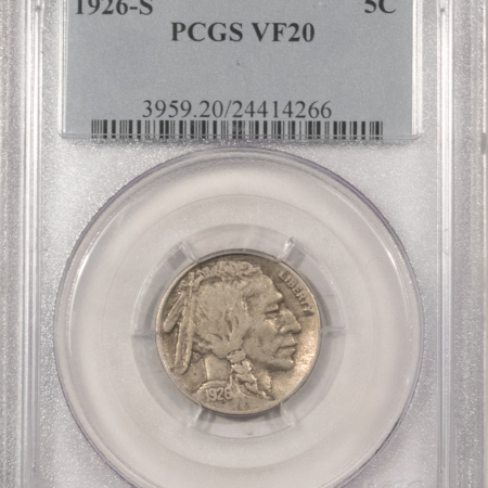 Buffalo Nickels 1926-S BUFFALO NICKEL – PCGS VF-20