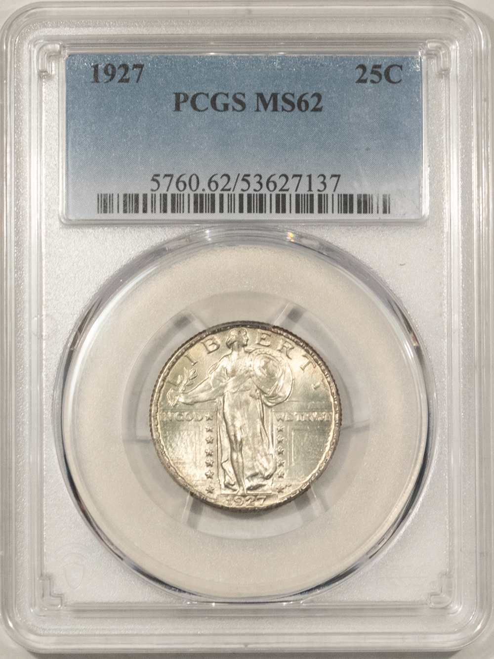 New Certified Coins 1927 STANDING LIBERTY QUARTER – PCGS MS-62, FRESH & PREMIUM QUALITY! New Certified Coins 1927 STANDING LIBERTY QUARTER – PCGS MS-62, FRESH & PREMIUM QUALITY!