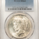 Dollars 1927 $1 PEACE DOLLAR – PCGS MS-62 BLAST WHITE & MARK FREE! Dollars 1927 $1 PEACE DOLLAR – PCGS MS-62 BLAST WHITE & MARK FREE!
