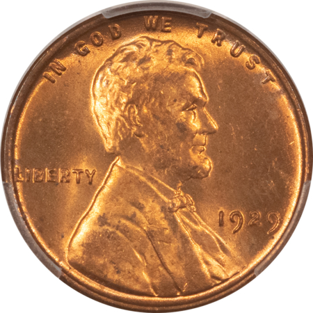 Lincoln Cents (Wheat) 1929 LINCOLN CENT – PCGS MS-64 RD, LUSTROUS RED!