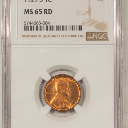 Lincoln Cents (Wheat) 1929-S LINCOLN CENT – NGC MS-65 RD
