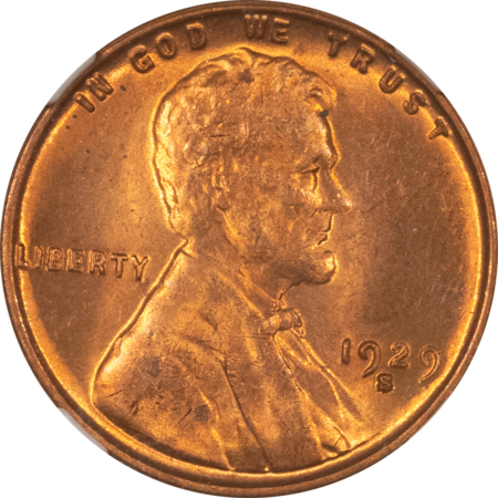 Lincoln Cents (Wheat) 1929-S LINCOLN CENT – NGC MS-65 RD