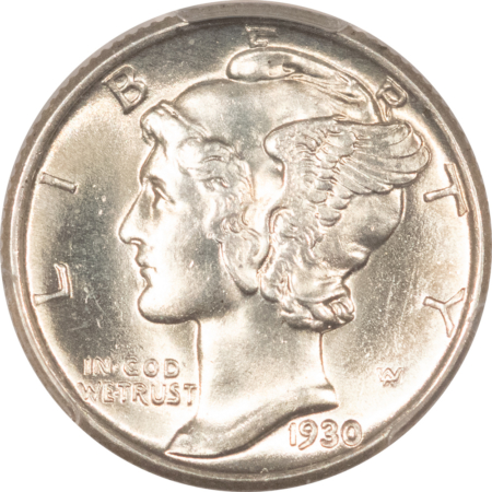 Dimes 1930 MERCURY DIME – PCGS MS-63 FB, FLASHY & PREMIUM QUALITY!