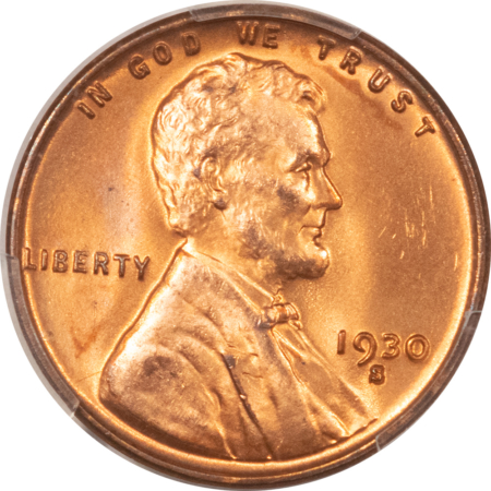 Lincoln Cents (Wheat) 1930-S LINCOLN CENT – PCGS MS-65 RD FRESH RED GEM!