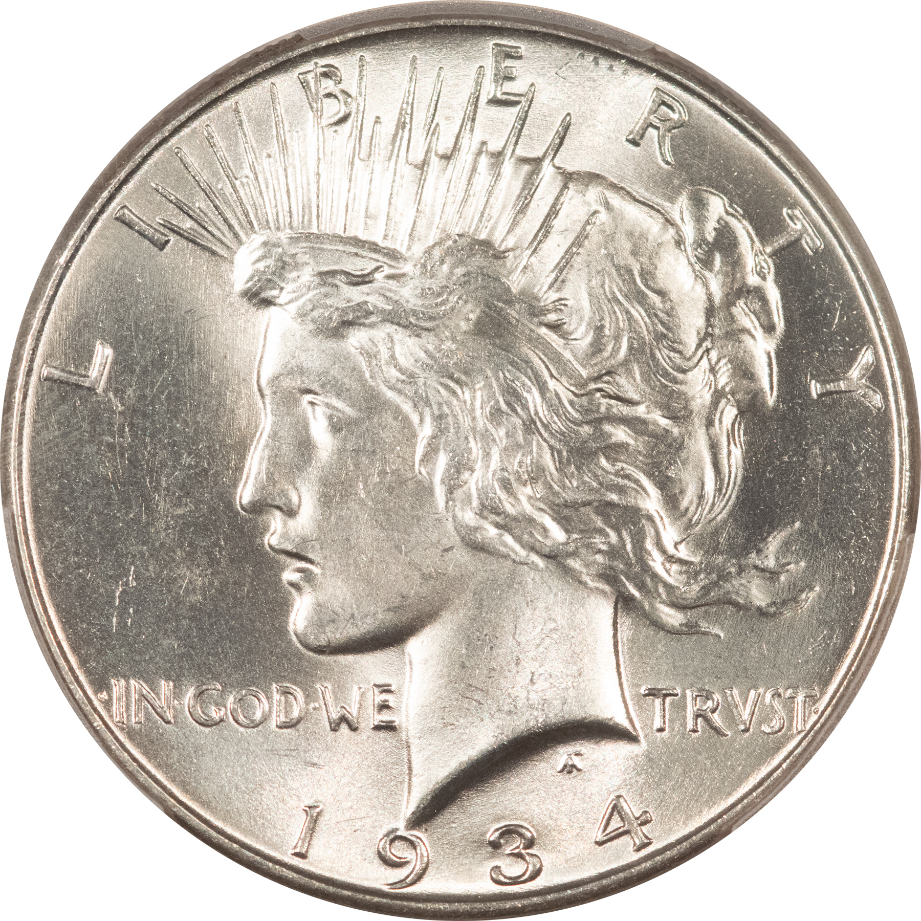 Dollars 1934 $1 PEACE DOLLAR – PCGS MS-63, LOOKS GEM! PREMIUM QUALITY! Dollars 1934 $1 PEACE DOLLAR – PCGS MS-63, LOOKS GEM! PREMIUM QUALITY!