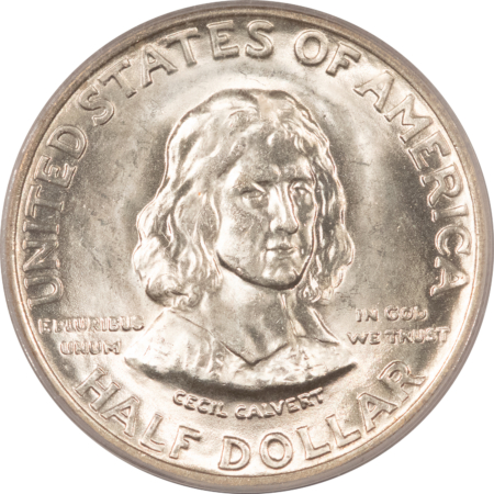 CAC Approved Coins 1934 MARYLAND COMMEMORATIVE HALF DOLLAR PCGS MS-65 CAC, OGH, BLAZING WHITE! PQ+!