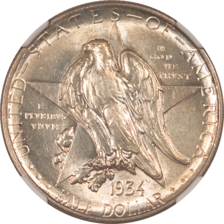 Early Commems 1934 TEXAS COMMEMORATIVE HALF DOLLAR – NGC AU-58 WHITE