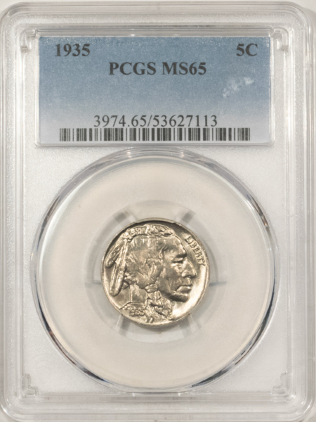 Buffalo Nickels 1935 BUFFALO NICKEL – PCGS MS-65, LUSTROUS & PREMIUM QUALITY GEM!
