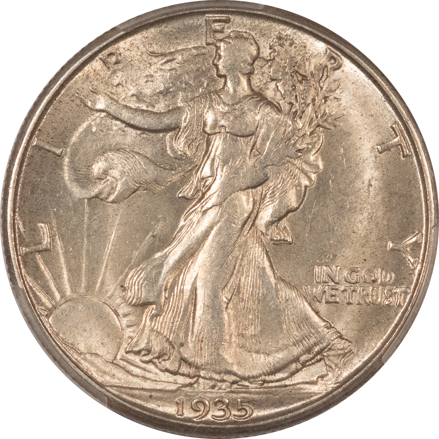 Half Dollars 1935-D WALKING LIBERTY HALF DOLLAR – PCGS MS-63, CHOICE & ORIGINAL! Half Dollars 1935-D WALKING LIBERTY HALF DOLLAR – PCGS MS-63, CHOICE & ORIGINAL!