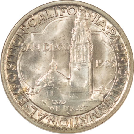CAC Approved Coins 1935-S SAN DIEGO COMMEMORATIVE HALF DOLLAR NGC MS-65 PQ OLD FATTIE! CAC APPROVED