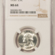 Dimes 1942 MERCURY DIME – NGC MS-64 FB, WHITE!