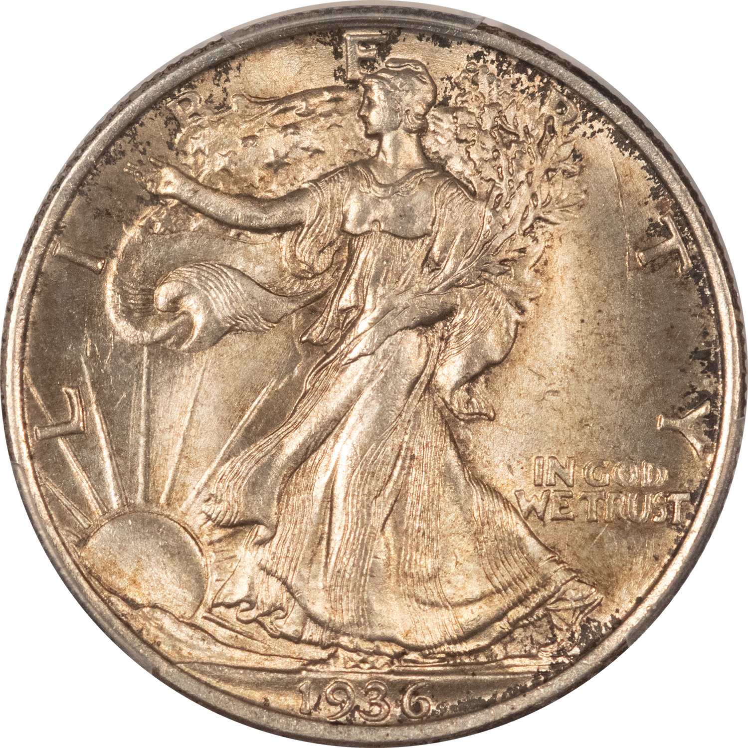 Half Dollars 1936 WALKING LIBERTY HALF DOLLAR – PCGS MS-63, CHOICE & ORIGINAL! Half Dollars 1936 WALKING LIBERTY HALF DOLLAR – PCGS MS-63, CHOICE & ORIGINAL!
