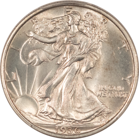 Half Dollars 1936 WALKING LIBERTY HALF DOLLAR – PCGS MS-64 FRESH WHITE