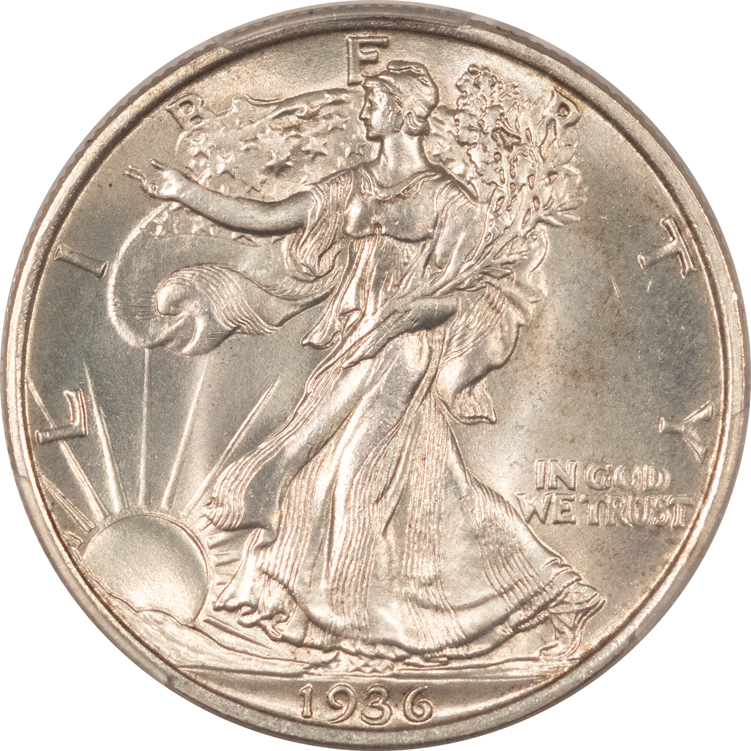 Half Dollars 1936 WALKING LIBERTY HALF DOLLAR – PCGS MS-64 FRESH WHITE Half Dollars 1936 WALKING LIBERTY HALF DOLLAR – PCGS MS-64 FRESH WHITE