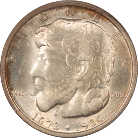 Early Commems 1936 ELGIN COMMEMORATIVE HALF DOLLAR – PCGS MS-66, LOOKS 67! PREMIUM QUALITY!