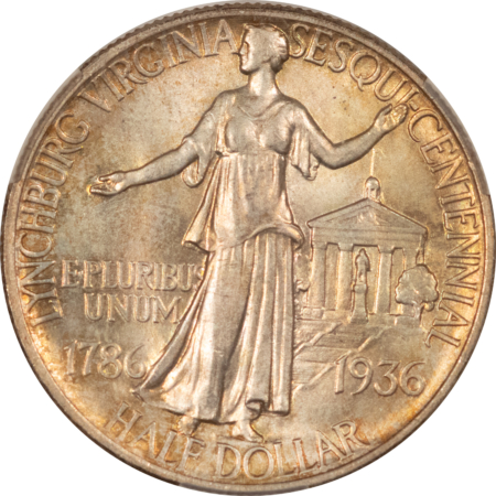 CAC Approved Coins 1936 LYNCHBURG COMMEMORATIVE HALF DOLLAR – CACG MS-65, ATTRACTIVE, PQ & CAC!