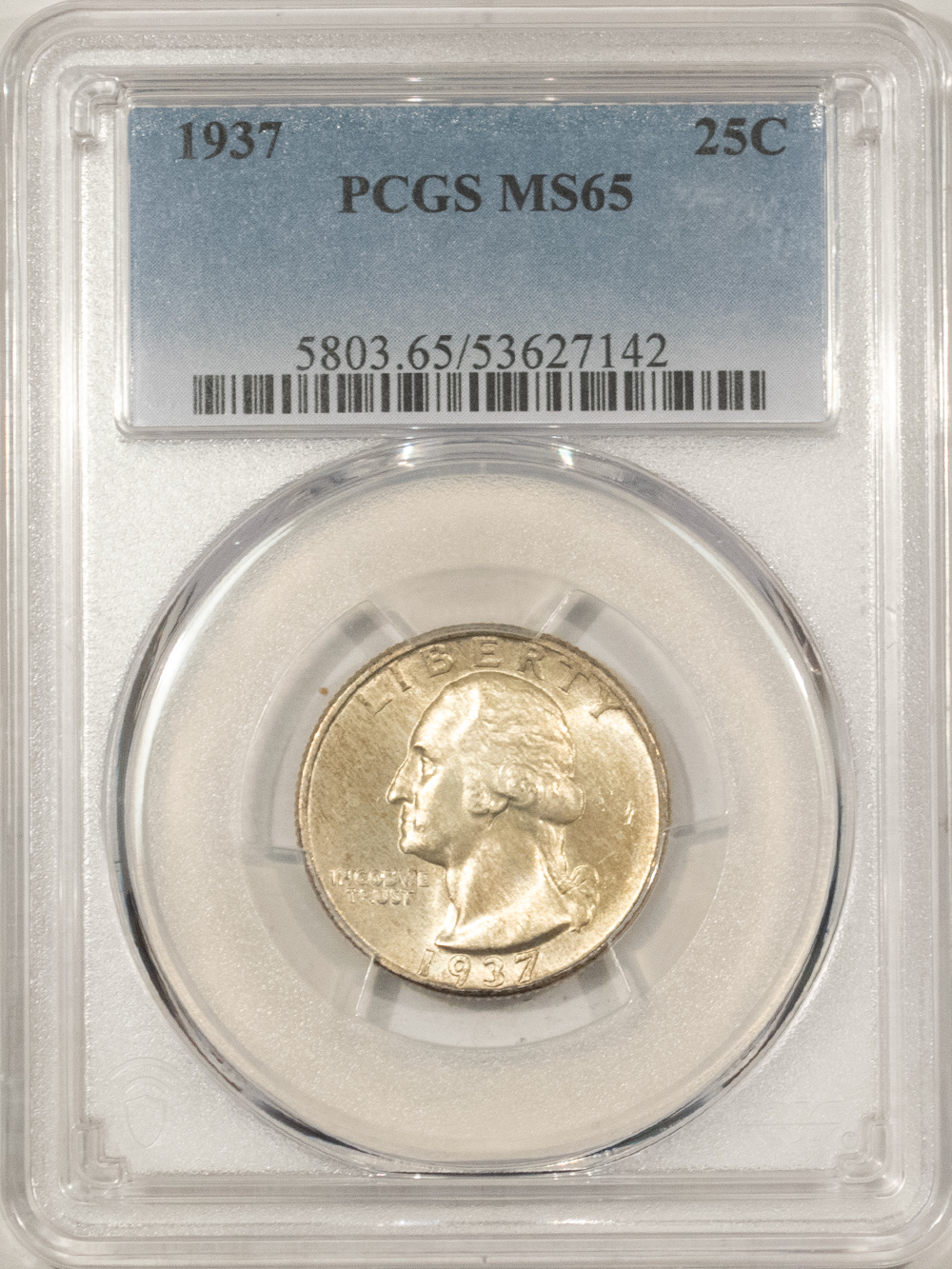 New Certified Coins 1937 WASHINGTON QUARTER – PCGS MS-65, FRESH GEM! New Certified Coins 1937 WASHINGTON QUARTER – PCGS MS-65, FRESH GEM!