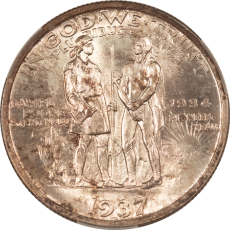 CAC Approved Coins 1937 BOONE COMMEMORATIVE HALF DOLLAR – CACG MS-66, SUPERB & CAC APPROVED!