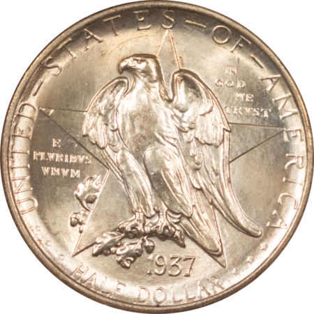 CAC Approved Coins 1937 TEXAS COMMEMORATIVE HALF DOLLAR NGC MS-65 GOLD CAC! FATTIE HOLDER, LOOKS 67