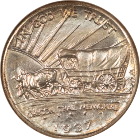 CAC Approved Coins 1937-D OREGON COMMEMORATIVE HALF DOLLAR NGC MS-64 CAC, GOLD EMBOSSED FATTIE PQ++