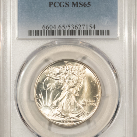 Half Dollars 1938 WALKING LIBERTY HALF DOLLAR – PCGS MS-65 LUSTROUS GEM!