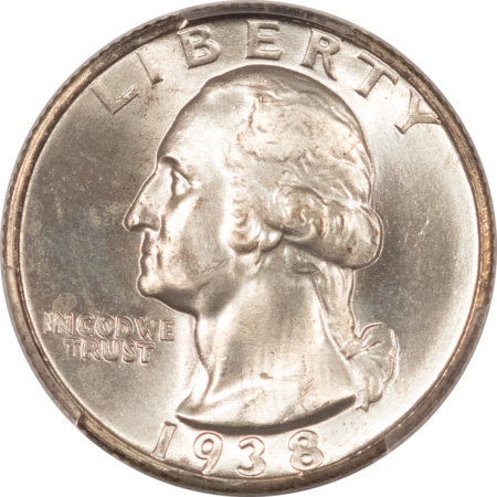 New Certified Coins 1938-S WASHINGTON QUARTER – PCGS MS-65, FRESH WHITE GEM!