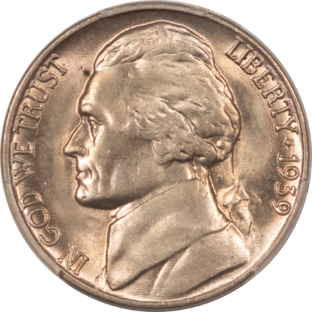 Jefferson Nickels 1939-D JEFFERSON NICKEL, REVERSE OF 1940 – PCGS MS-65, PRETTY GEM!