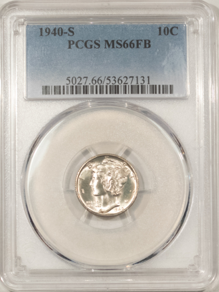 Dimes 1940-S MERCURY DIME – PCGS MS-66 FB, FRESH!