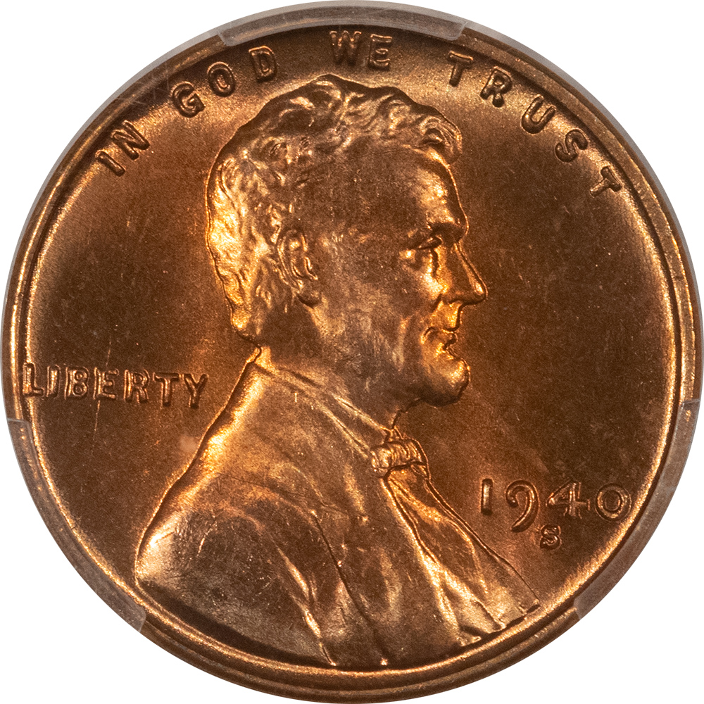 Lincoln Cents (Wheat) 1940-S LINCOLN CENT – PCGS MS-67 RD PRETY COLOR & PQ! Lincoln Cents (Wheat) 1940-S LINCOLN CENT – PCGS MS-67 RD PRETY COLOR & PQ!