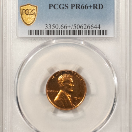Lincoln Cents (Wheat) 1941 PROOF LINCOLN CENT – PCGS PR-66+ RD, LOOKS SUPERB!