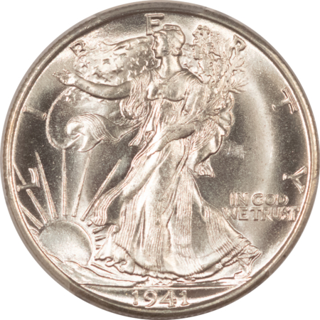 Half Dollars 1941-S WALKING LIBERTY HALF DOLLAR – PCGS MS-64, A BLAZER!