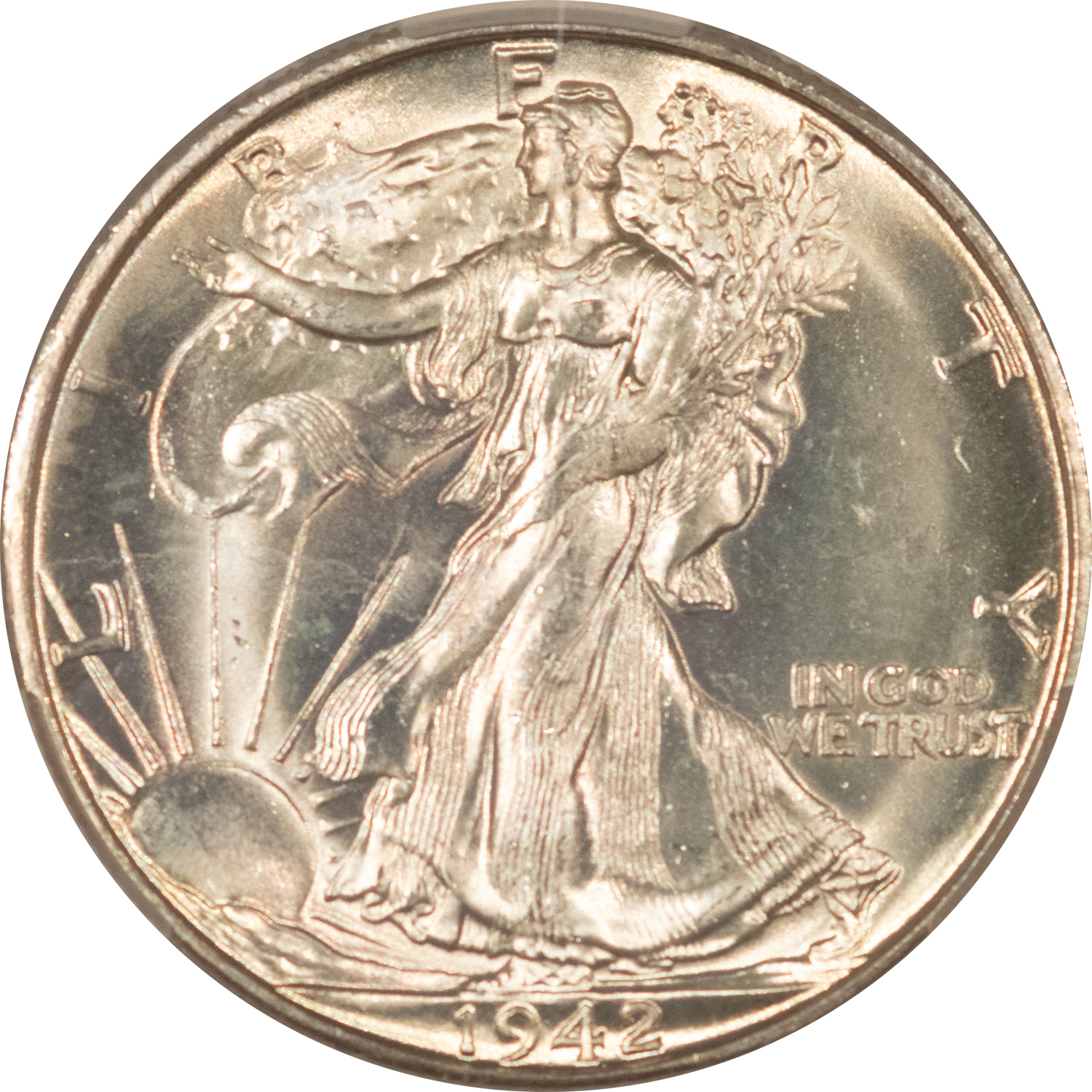 CAC Approved Coins 1942-D WALKING LIBERTY HALF DOLLAR – CACG MS-64+, CAC APPROVED! CAC Approved Coins 1942-D WALKING LIBERTY HALF DOLLAR – CACG MS-64+, CAC APPROVED!