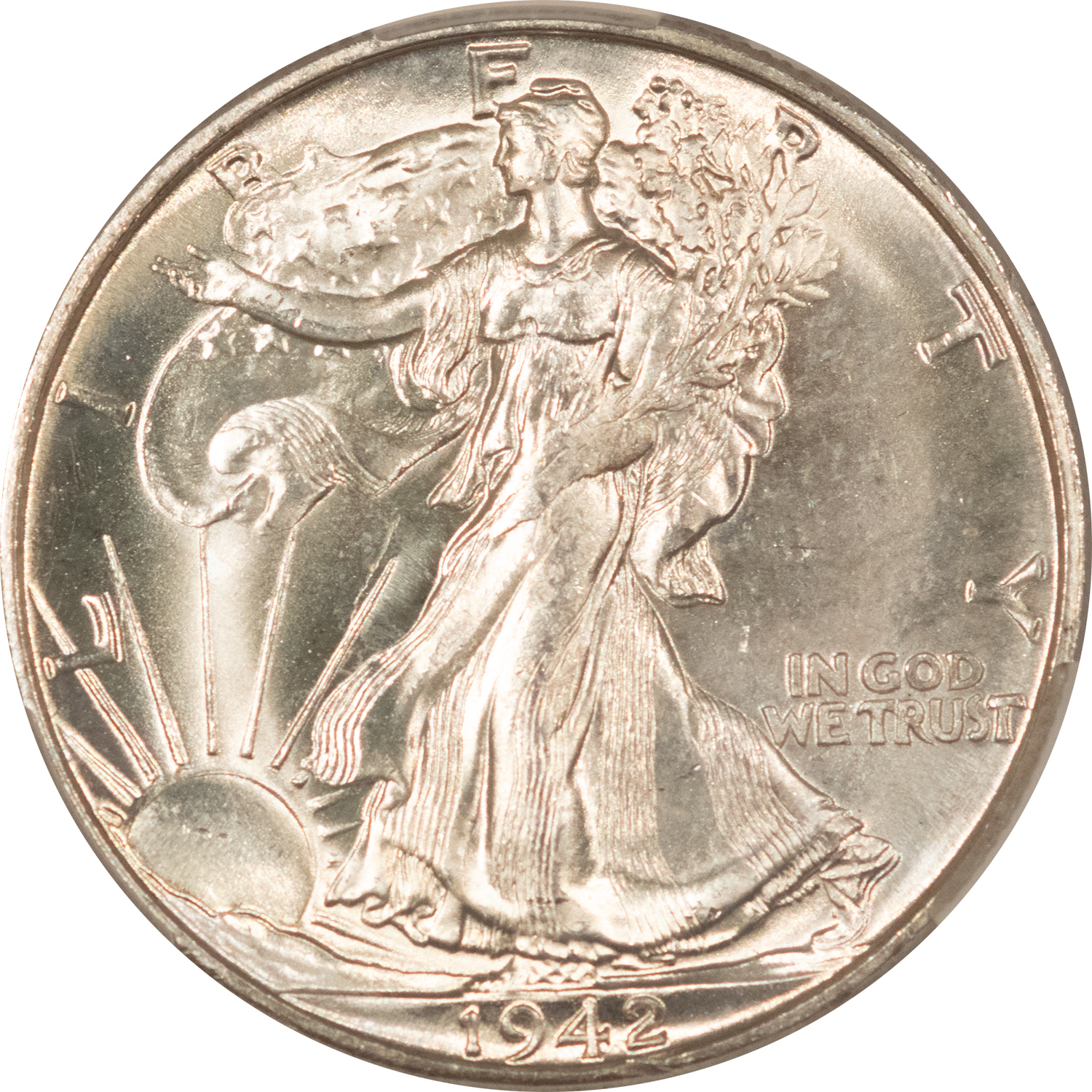 Half Dollars 1942-D WALKING LIBERTY HALF DOLLAR – CACG MS-64, CAC APPROVED! Half Dollars 1942-D WALKING LIBERTY HALF DOLLAR – CACG MS-64, CAC APPROVED!