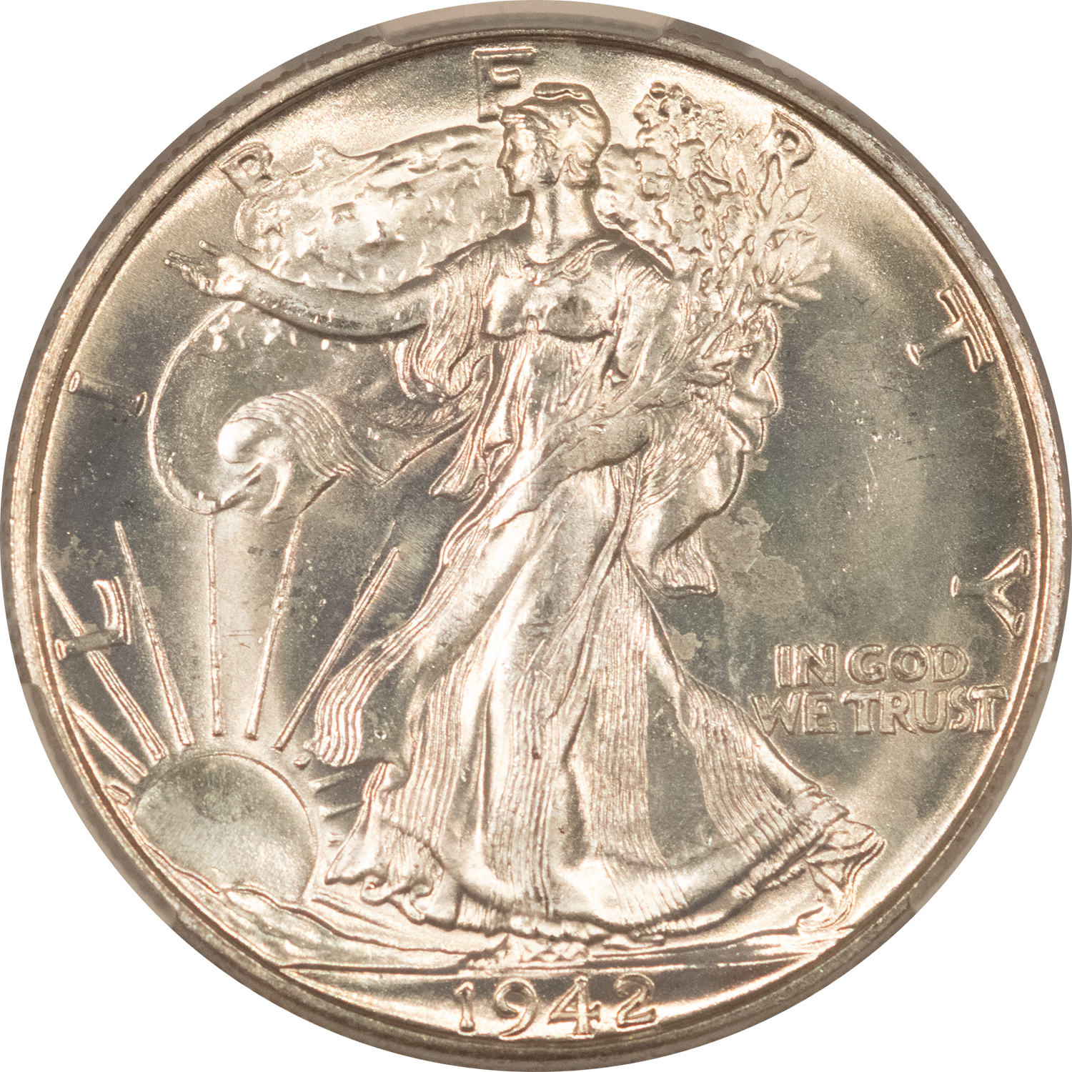 CAC Approved Coins 1942-D WALKING LIBERTY HALF DOLLAR – CACG MS-64, CAC APPROVED! CAC Approved Coins 1942-D WALKING LIBERTY HALF DOLLAR – CACG MS-64, CAC APPROVED!