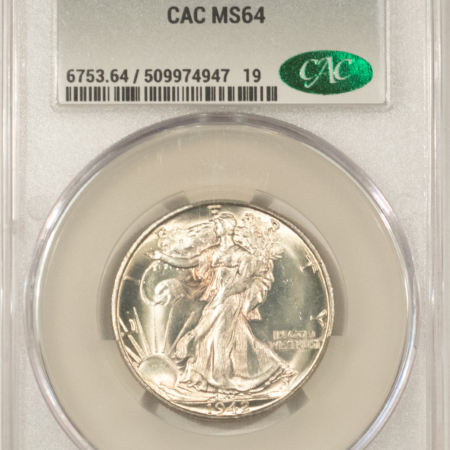 CAC Approved Coins 1942-D WALKING LIBERTY HALF DOLLAR – CACG MS-64, CAC APPROVED!