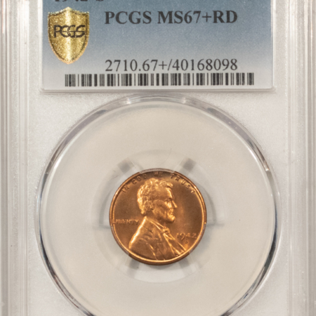 Lincoln Cents (Wheat) 1942-S LINCOLN CENT – PCGS MS-67+ RD SUPERB & PQ!