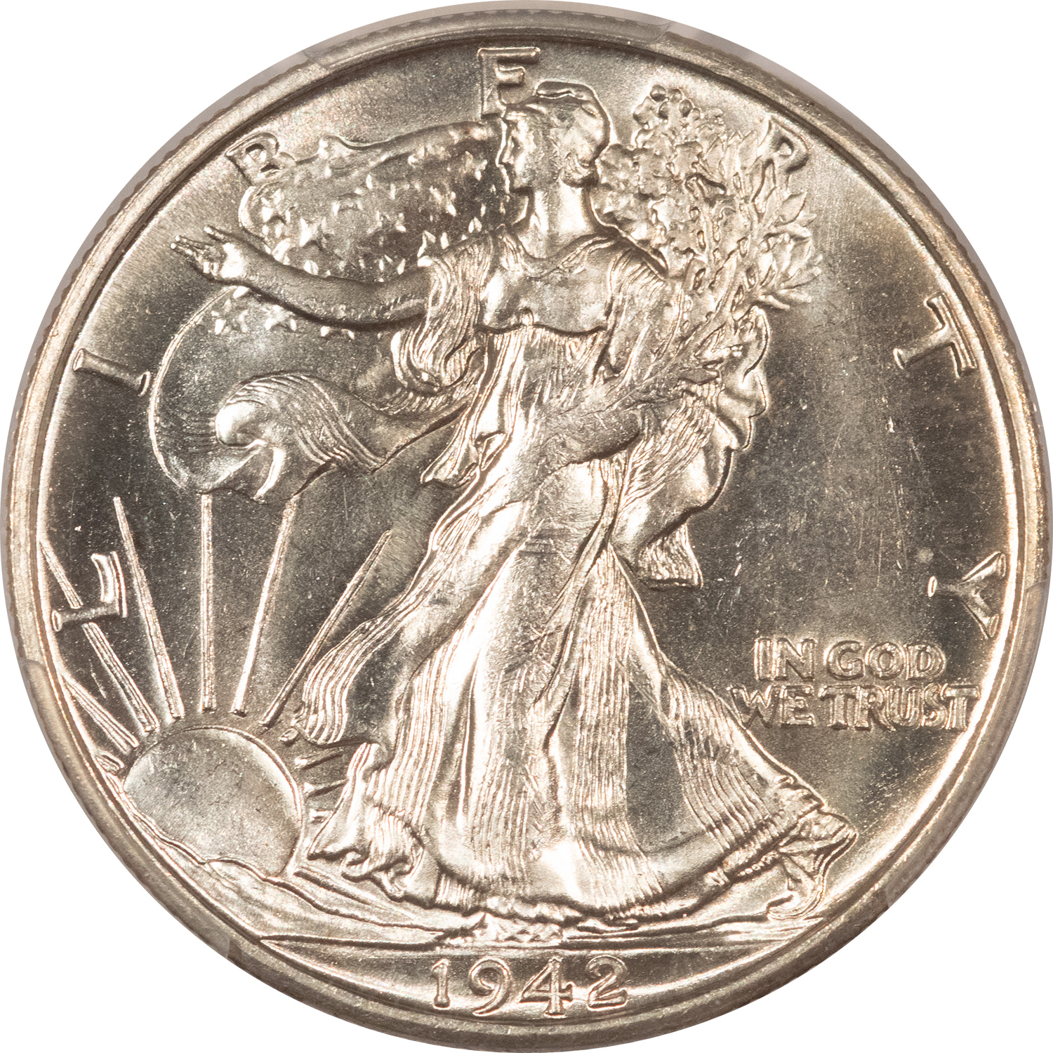 Half Dollars 1942-S WALKING LIBERTY HALF DOLLAR – PCGS MS-64, A BLAZER! Half Dollars 1942-S WALKING LIBERTY HALF DOLLAR – PCGS MS-64, A BLAZER!