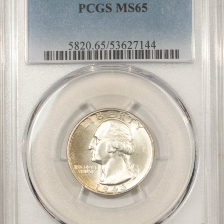 New Certified Coins 1943 WASHINGTON QUARTER – PCGS MS-65, PRETTY & PREMIUM QUALITY!