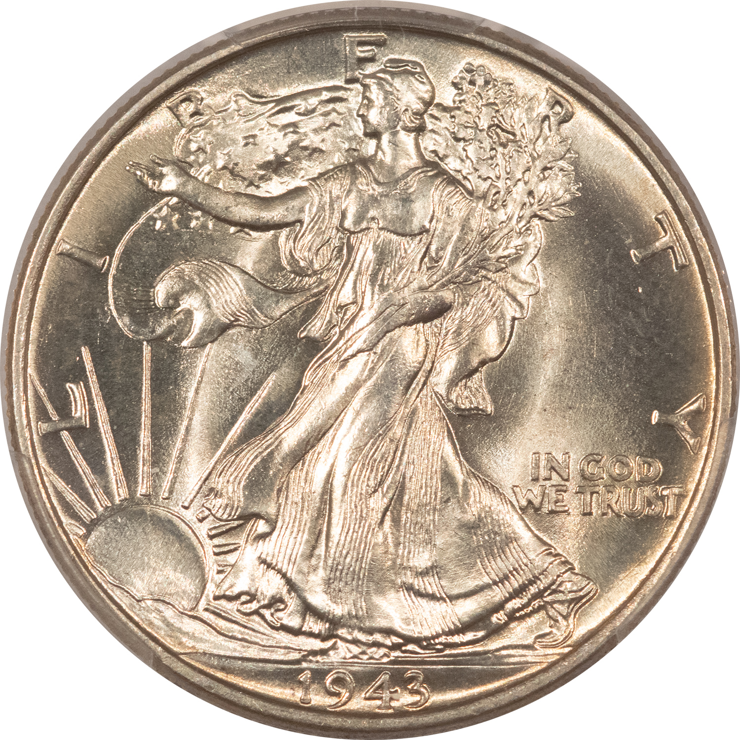 Half Dollars 1943 WALKING LIBERTY HALF DOLLAR – PCGS MS-65 LUSTROUS GEM! Half Dollars 1943 WALKING LIBERTY HALF DOLLAR – PCGS MS-65 LUSTROUS GEM!