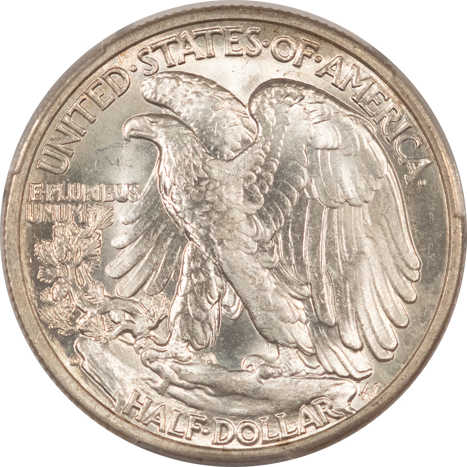 Half Dollars 1943-D WALKING LIBERTY HALF DOLLAR – PCGS MS-64, SNOW WHITE! Half Dollars 1943-D WALKING LIBERTY HALF DOLLAR – PCGS MS-64, SNOW WHITE!