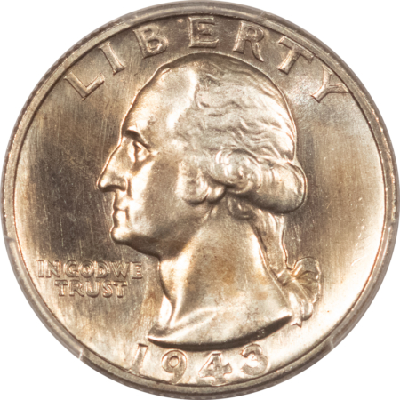New Certified Coins 1943-S WASHINGTON QUARTER – PCGS MS-65, LUSTROUS GEM!
