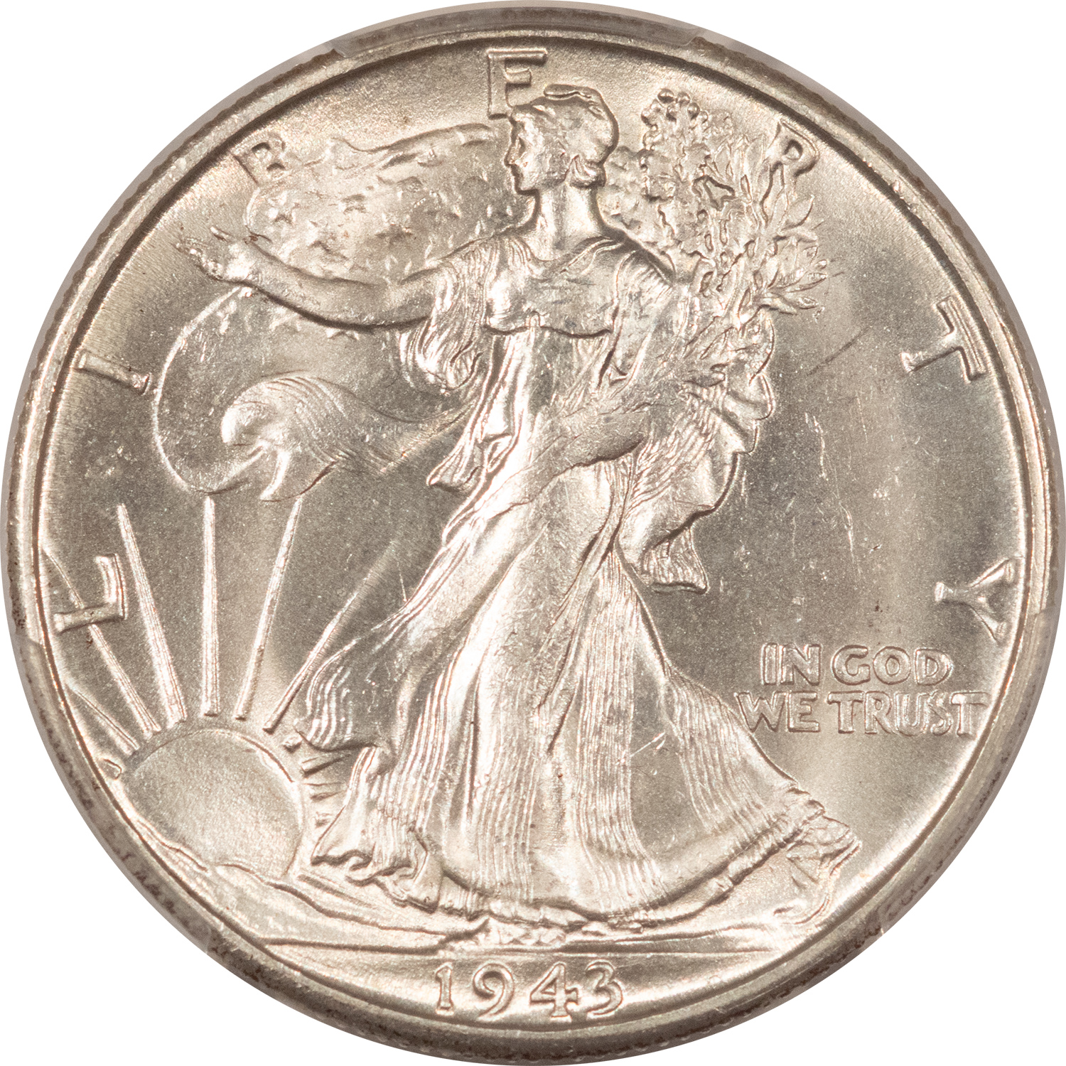 Half Dollars 1943-S WALKING LIBERTY HALF DOLLAR – PCGS MS-64, SNOW WHITE! Half Dollars 1943-S WALKING LIBERTY HALF DOLLAR – PCGS MS-64, SNOW WHITE!