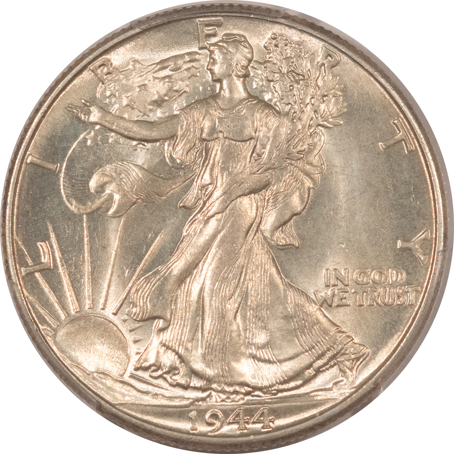 Half Dollars 1944 WALKING LIBERTY HALF DOLLAR – PCGS MS-64 FRESH & LUSTROUS Half Dollars 1944 WALKING LIBERTY HALF DOLLAR – PCGS MS-64 FRESH & LUSTROUS