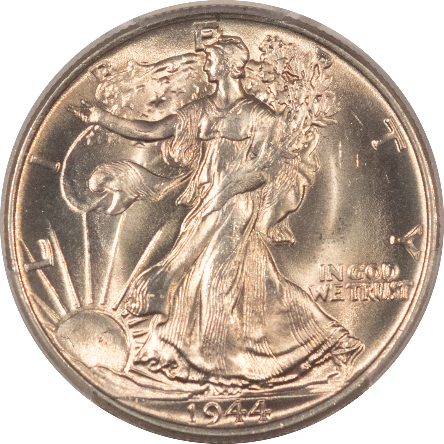 Half Dollars 1944 WALKING LIBERTY HALF DOLLAR – PCGS MS-65, BLAZING LUSTROUS GEM! Half Dollars 1944 WALKING LIBERTY HALF DOLLAR – PCGS MS-65, BLAZING LUSTROUS GEM!