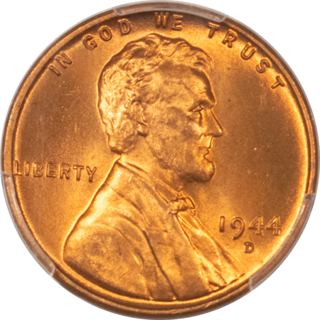 CAC Approved Coins 1944-D LINCOLN CENT – PCGS MS-67 RD CAC, PREMIUM QUALITY! SUPERB & LOOKS 67+