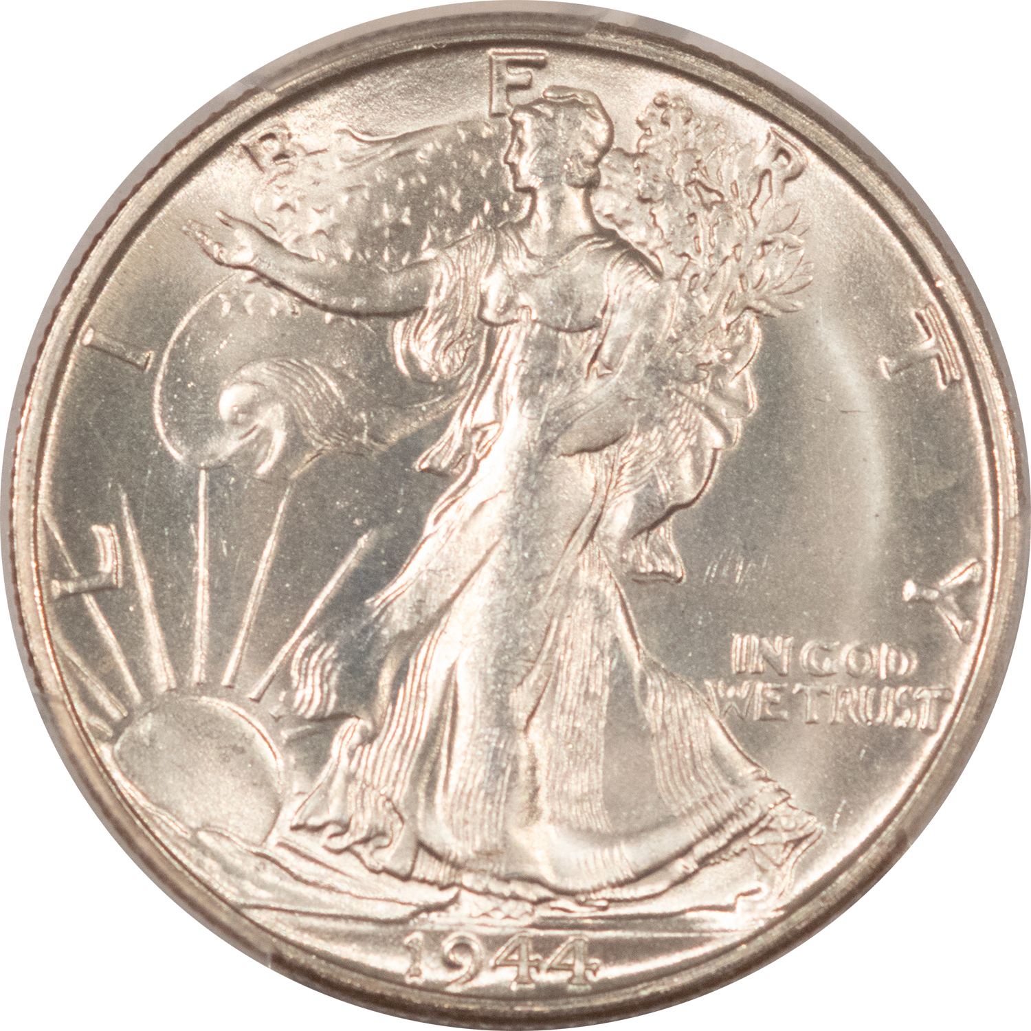 Half Dollars 1944-S WALKING LIBERTY HALF DOLLAR – PCGS MS-63, BLAZING WHITE! Half Dollars 1944-S WALKING LIBERTY HALF DOLLAR – PCGS MS-63, BLAZING WHITE!