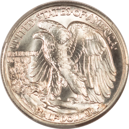 Half Dollars 1945-D WALKING LIBERTY HALF DOLLAR – PCGS MS-65, BLAZING WHITE, PREMIUM QUALITY!