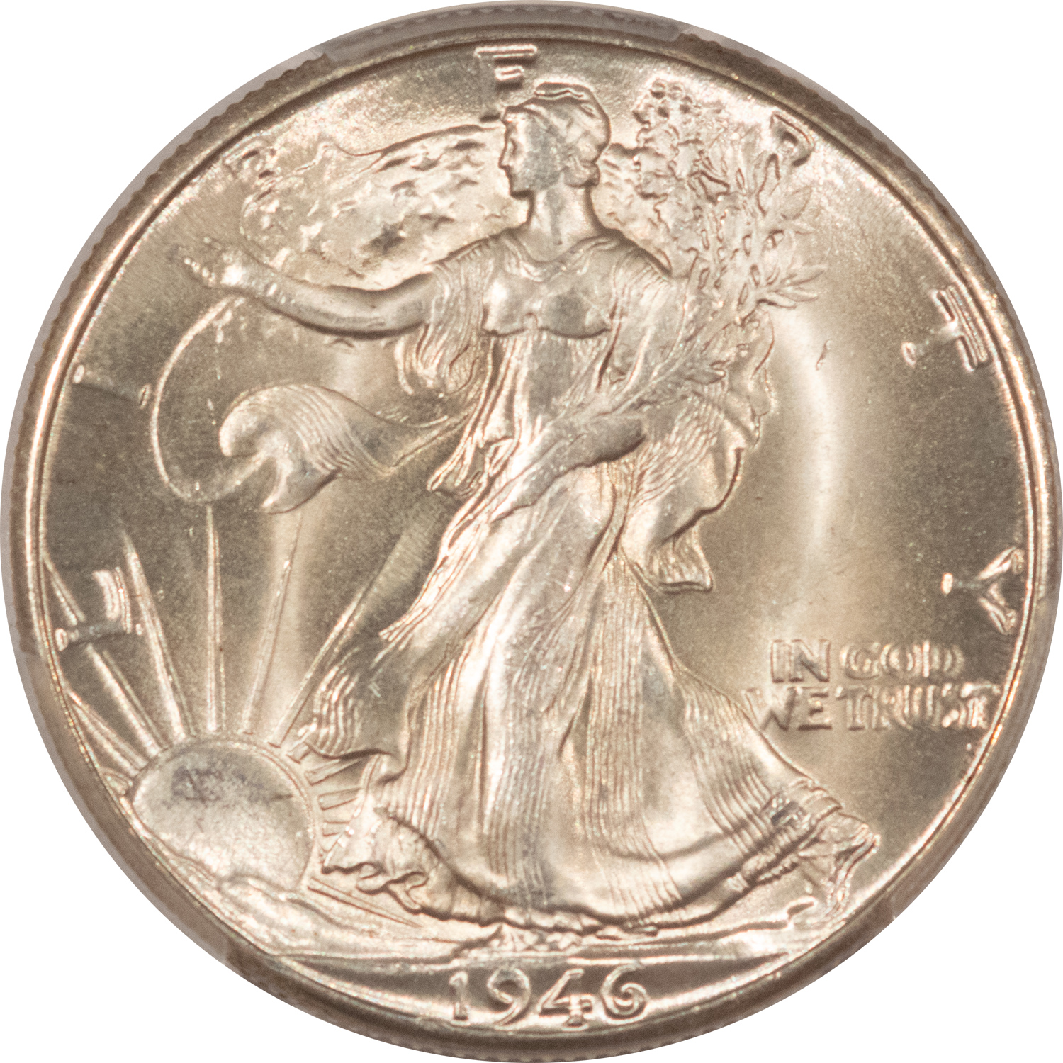 Half Dollars 1946-D WALKING LIBERTY HALF DOLLAR – PCGS MS-64 WHITE Half Dollars 1946-D WALKING LIBERTY HALF DOLLAR – PCGS MS-64 WHITE