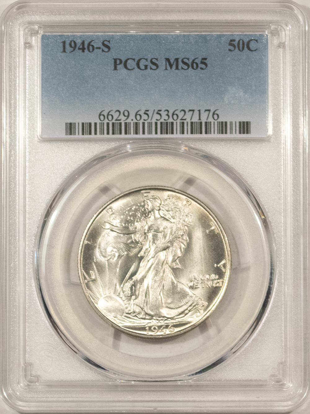 Half Dollars 1946-S WALKING LIBERTY HALF DOLLAR – PCGS MS-65, LOOKS 66+, PREMIUM QUALITY! Half Dollars 1946-S WALKING LIBERTY HALF DOLLAR – PCGS MS-65, LOOKS 66+, PREMIUM QUALITY!